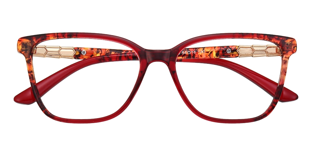 Hilary Red Cat Eye Plastic Eyeglasses