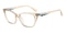 Giselle Champagne Cat Eye Plastic Eyeglasses