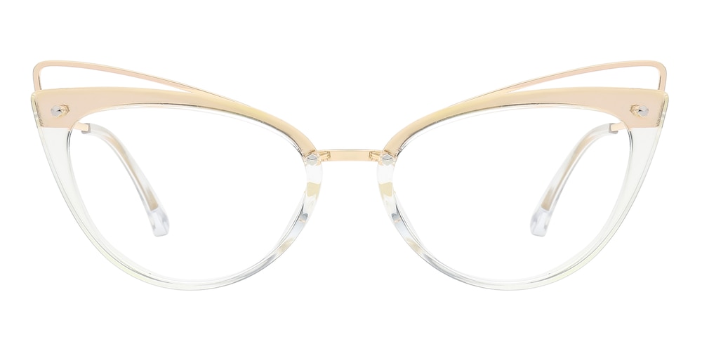 Bridget Crystal/Golden Cat Eye TR90 Eyeglasses