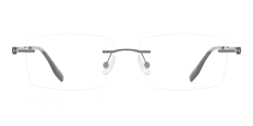 Eric Gunmetal Rectangle Titanium Eyeglasses