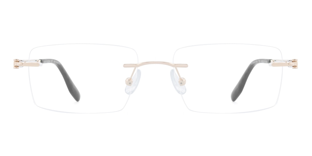 Eric Golden Rectangle Titanium Eyeglasses