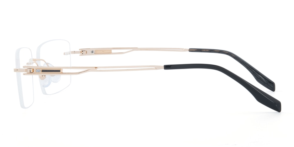 Eric Golden Rectangle Titanium Eyeglasses