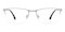 Herry Silver Rectangle Metal Eyeglasses