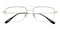 Moore Black/Golden Rectangle Metal Eyeglasses
