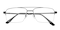 Moore Black Rectangle Metal Eyeglasses