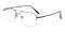 Moore Black Rectangle Metal Eyeglasses