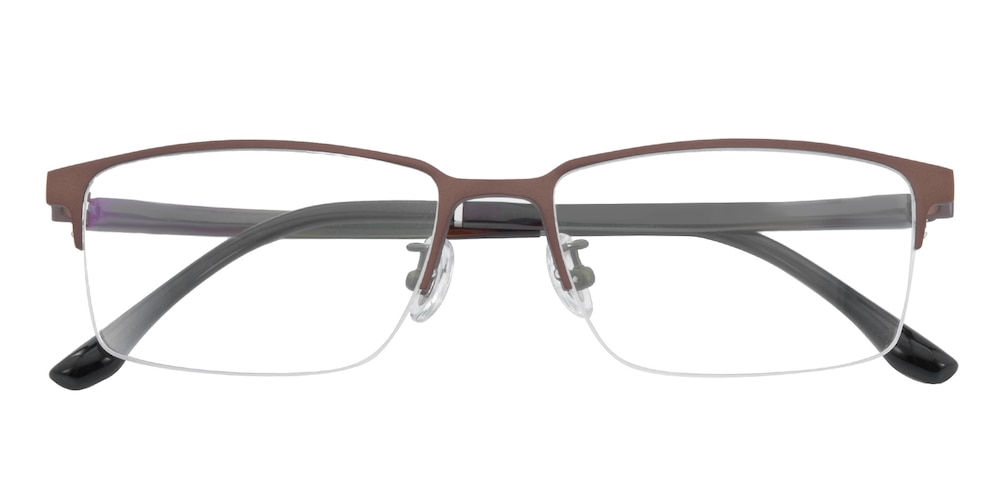 Sean Brown Rectangle Titanium Eyeglasses