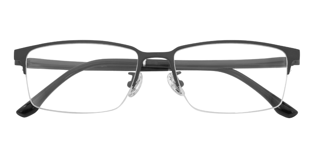 Sean Black Rectangle Titanium Eyeglasses
