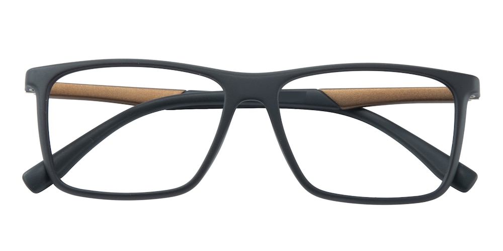 Bruno Black/Brown Rectangle TR90 Eyeglasses
