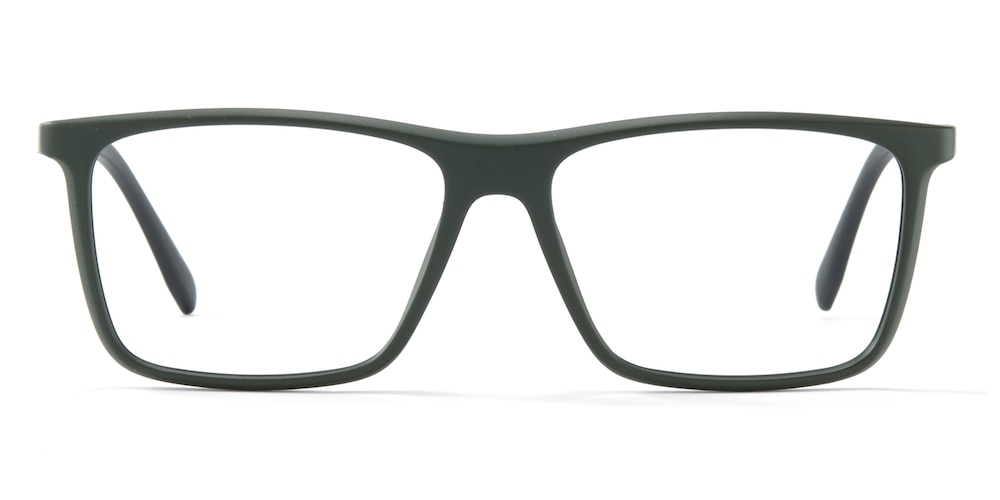 Bruno Black/Green Rectangle TR90 Eyeglasses