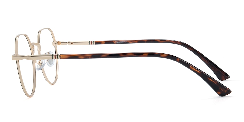 Alva Black/Golden/Tortoise Oval TR90 Eyeglasses