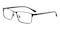 Arnold Black Rectangle Metal Eyeglasses