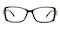 Yule Black Rectangle Plastic Eyeglasses