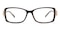 Yule Brown Rectangle Plastic Eyeglasses
