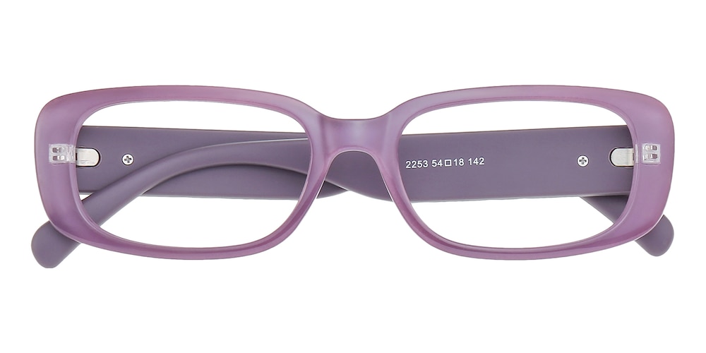 Dana Purple Rectangle Plastic Eyeglasses