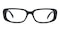 Dana Black Rectangle Plastic Eyeglasses