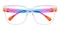 Annapolis Crystal/Blue/Purple Square Acetate Eyeglasses