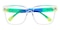 Annapolis Crystal/Blue/Green Square Acetate Eyeglasses