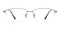 Charles Gunmetal Rectangle Titanium Eyeglasses