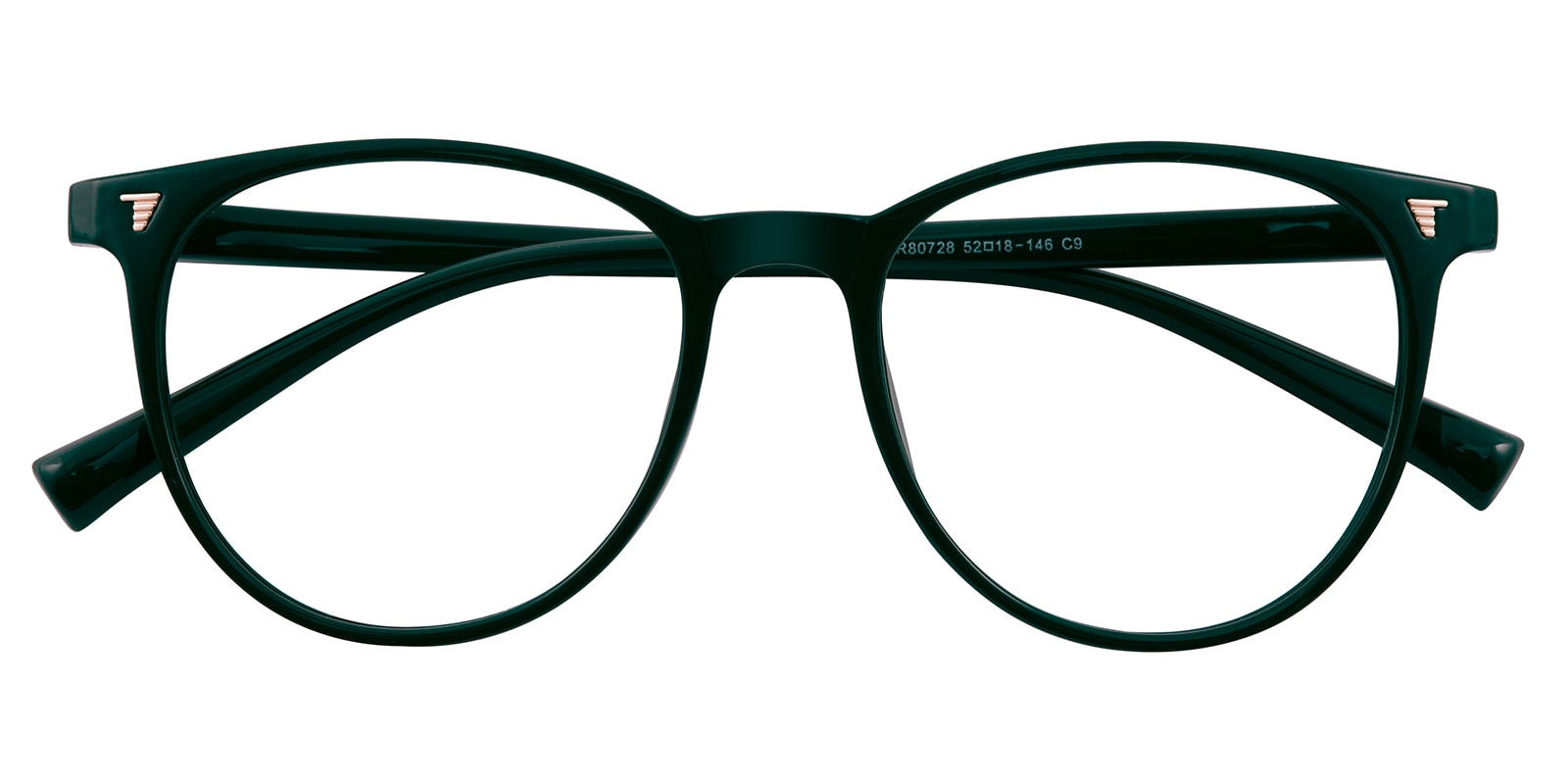 Round Eyeglasses, Full Frame Green TR90 - FP2383