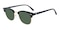 Pasadena Black/Golden Polarized Green Oval TR90 Eyeglasses