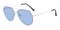 Attis Silver/Black Tint Blue 40% Aviator Metal Eyeglasses