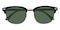 Salisbury Black/Golden Polarized Green Classic Wayframe TR90 Eyeglasses