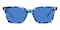 Placerville Multicolor Tint Blue 80% Rectangle Acetate Eyeglasses