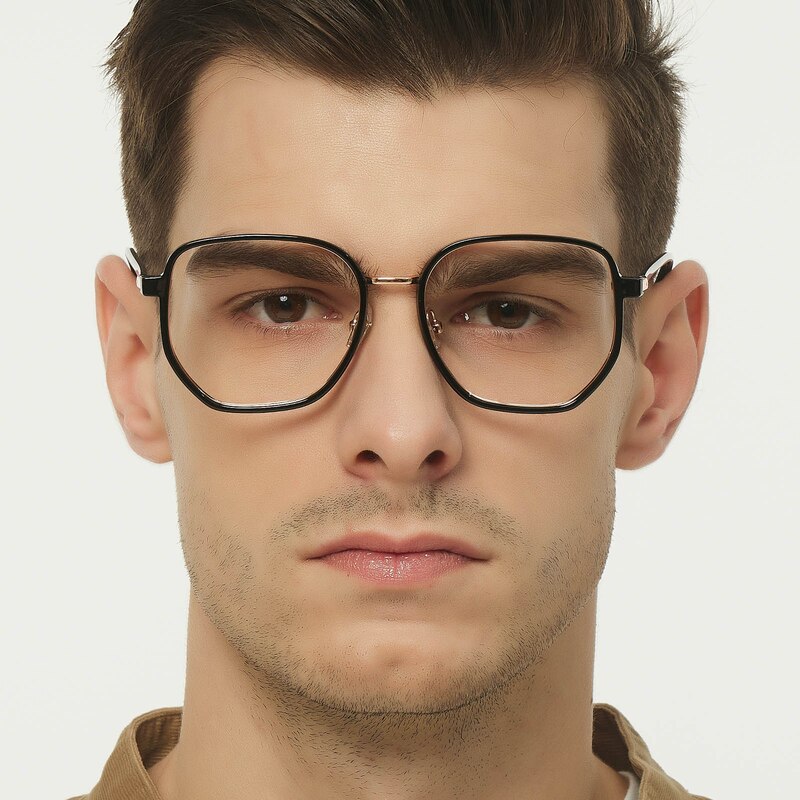 Jersey Polygon Black Eyeglasses