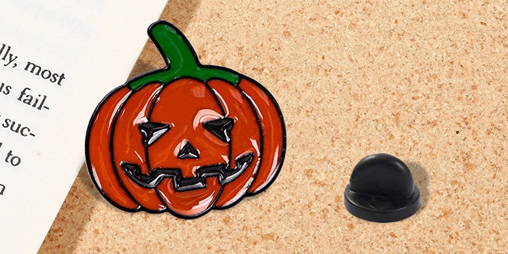 Halloween Pumpkin Badge/Brooch