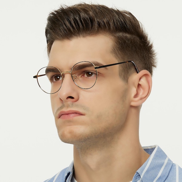Bruce Oval Black Eyeglasses