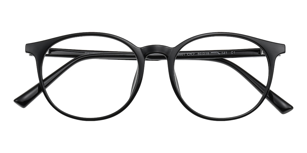 Abilene Black Round TR90 Eyeglasses