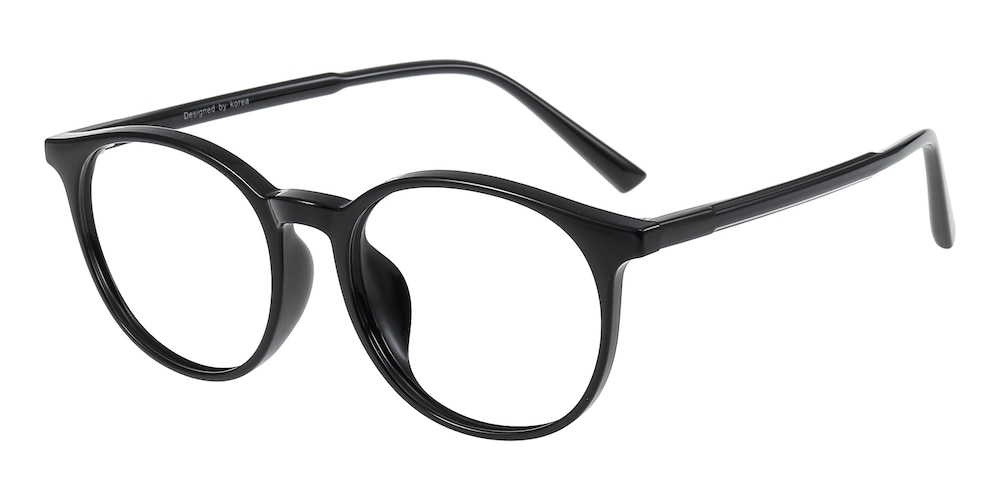 Abilene Black Round TR90 Eyeglasses