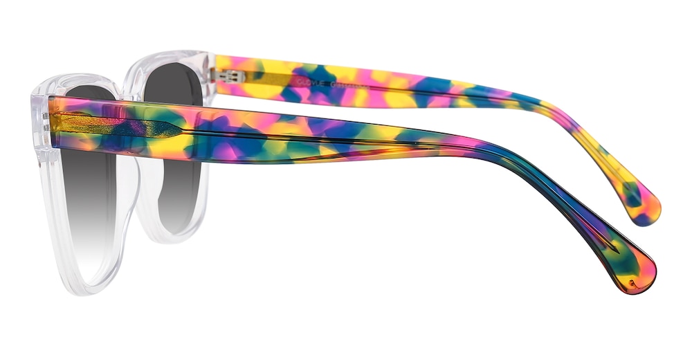Hackensack Crystal/Floral Square Acetate Sunglasses