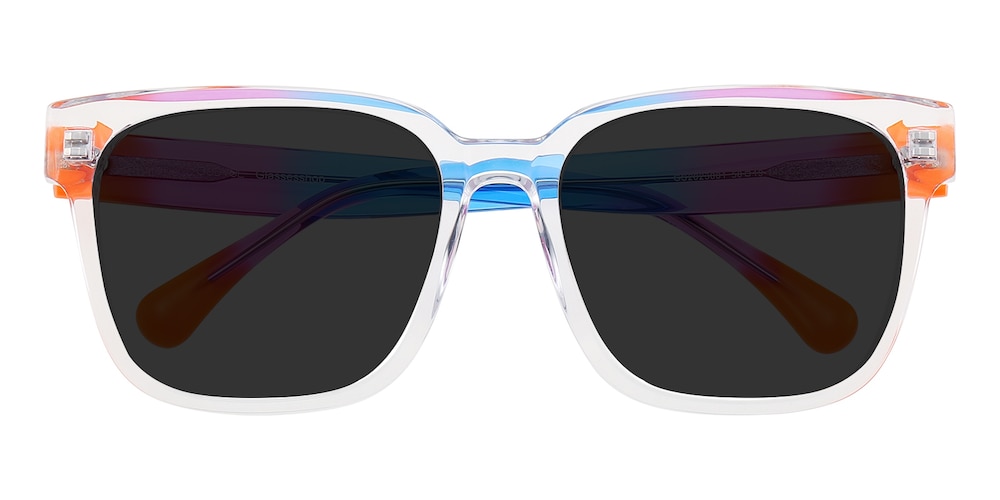 Hackensack Crystal/Blue/Purple Square Acetate Sunglasses