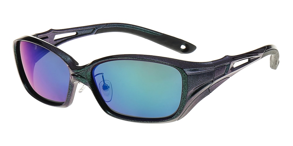Iowa Green Rectangle TR90 Sunglasses
