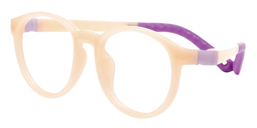 Alice Orange/Cornhusk/Purple Round TR90 Eyeglasses