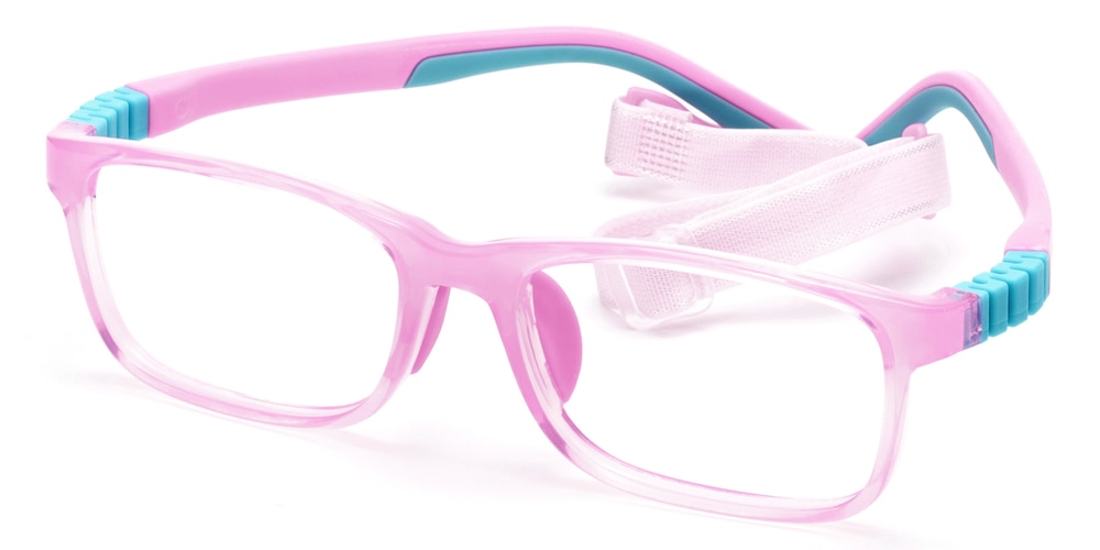 Blair Pink/Amazonite(Blue) Rectangle TR90 Eyeglasses
