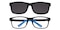 Blair Black/Blue Rectangle TR90 Eyeglasses