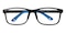 Blair Black/Blue Rectangle TR90 Eyeglasses