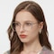 Leona Rose Gold/Green Floral Oval Acetate Eyeglasses