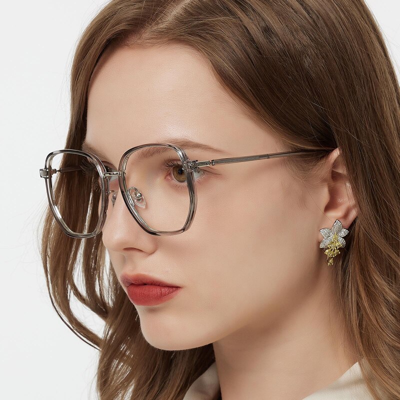 Jersey Polygon Crystal Eyeglasses