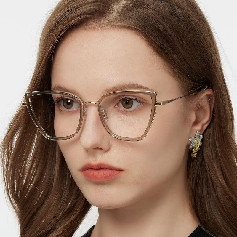 Irene Cat Eye Light Green Eyeglasses