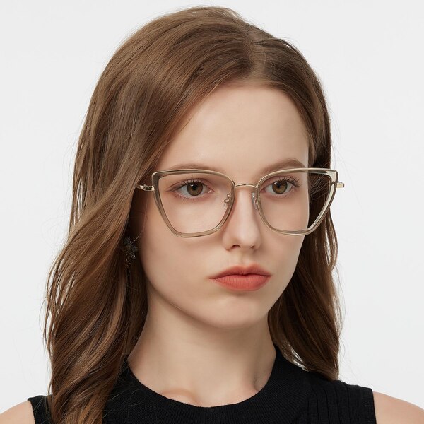 Irene Cat Eye Light Green Eyeglasses