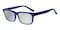 Burbank Blue-Silver Mirrored Coating Rectangle Acetate Eyeglasses