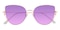 Celia Rose Gold-Blue Block Photochromic Purple Cat Eye Metal Eyeglasses