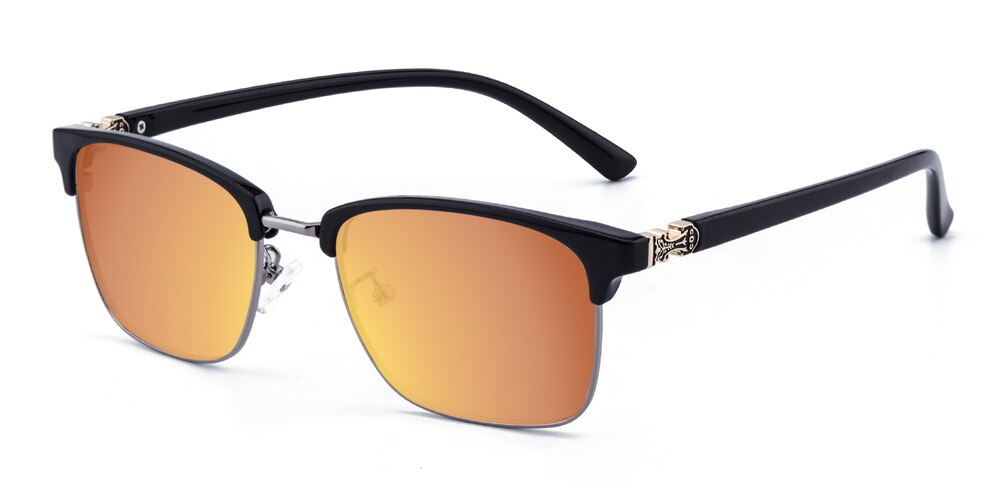 Sunglasses Magnetic Clip-on Metal Rectagular Eyeglass Frame UV Rx-able  Glasses N
