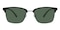 Libra Black/Silver-Polarized Green Rectangle TR90 Eyeglasses