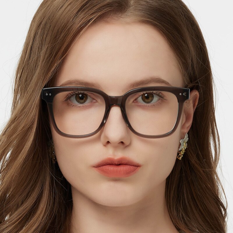 Dallas Square Champagne Eyeglasses