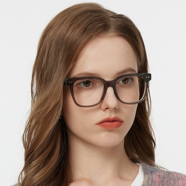 Dallas Square Champagne Eyeglasses